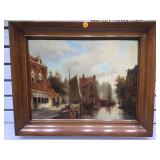 OIL ON PANEL DUTCH LANDSCAPE 19TH CENTURY