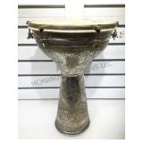METAL GOBLET DRUM MADE IN SYRIA  16" TALL