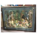 FRAMED PRINT "COURT OF THE FAIRIES"1996, SIGNED