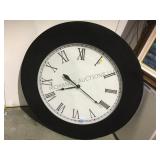 WOOD & GLASS LARGE WALL CLOCK