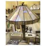 METAL BASED OPALESCENT  SLAG GLASS SHADE