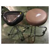 PAIR OF DRUM STOOLS