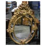 LARGE GOLD-GILT WOOD FRAMED MIRROR