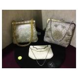 Lot of 3 vintage beaded purses