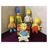 Set of 5 original Simpsons 1990 Burger King toys