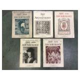 Lot of 5 vintage Archaeology Magazine mags from
