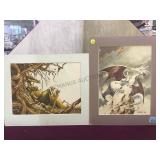 Pair of signed and numbered Ken Macklin prints