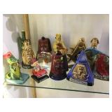 Lot of Masonic and Jester themed decanters and