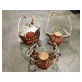 Lot of 3 reindeer costume hats missing some bells