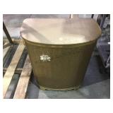 Gold colored vintage clothes hamper  local pickup