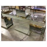 Mirrored hall table approx. 5 feet long  local