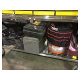 Bottom shelf lot of tools incl. Dewalt