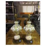 Pair of capodimonte table lamps Local pickup only
