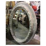 Shabby sheik oval wall mirror approx. 4 feet tall
