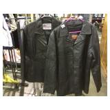 Pair of leather jackets size xl and m