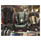 Top shelf lot of 3 car seats and stroller Local