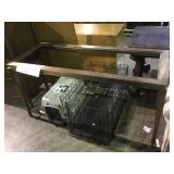 Brass rectangular table approx. 5