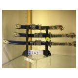 DISPLAY STAND W/ MINI SAMURAI SWORDS