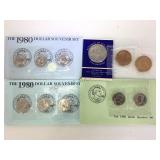 3 1980SUSAN B ANTHONY  DOLLAR SOUVENIR SETS & MORE