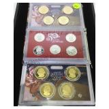 2007 & 2-2008 U.S. MINT QUARTERS SILVER PROOF SETS
