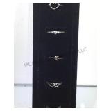 5 STERLING BAND RINGS,