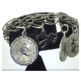 STERLING CHARM BRACELET