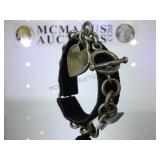 HEACY STERLING CHAIN BRACELET W/HEART