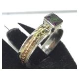 STERLING RING W/MYSTIC TOPAZ, SIZE 7