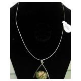 VINTAGE STERLING NATIVE AMER. JASPER NECKLACE