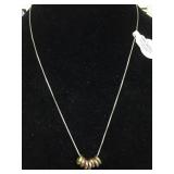STERLING CHAIN NECKLACE RINGS PENDANT