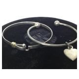 PAIR OF STERLING CUFF BRACELETS