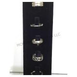 5 STERLING RINGS, VARIOUS DESIGNS