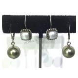 2 PAIRS OF STERLING EARRINGS