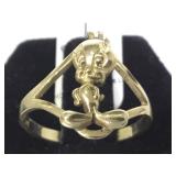 10K GOLD TWEETY BIRD RING, SIZE 6.5