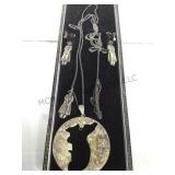 STERLING PILGRIM  PENDANT & EARRINGS, NECKLACE &