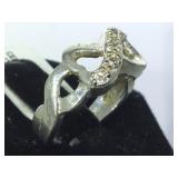STERLING FIGURE 8 RING, SIZE 6