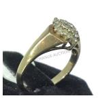 10K GOLD RING W/ DIAMONDS, SIZE 6.5