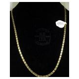 14K GOLD CHAIN NECKLACE, 22" LENGTH