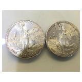 2-1985  .999 SILVER PLATA PURA COINS