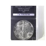 1987 SILVER AMERICAN EAGLE, CASED