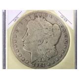 1904 -S MORGAN SILVER DOLLAR, CASED
