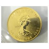 .9999 1oz GOLD CANADIAN  MAPLE LEAF COIN