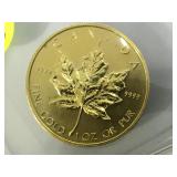 .9999 1oz GOLD CANADIAN MAPLE LEAF COIN
