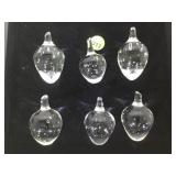 6 STEUBEN CRYSTAL STRAWBERRIES
