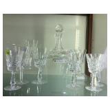 CRYSTAL LIQUOR DECANTER & WATERFORD STEMWARE