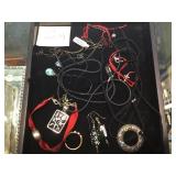 TRAY OF FASHION JEWELRY, SOME STERLING