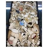 TRAY OF BONE ITEMS,  PENDANTS, PENDANTS , BEAD