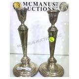 TALL STERLING WEIGHTED CANDLE STICKS
