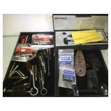 2 TRAYS OF GUN CLEANING ITEMS