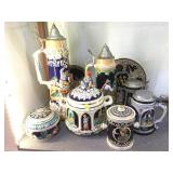 COLL. OF WEST GERMAN STEINS, PLATES & MORE